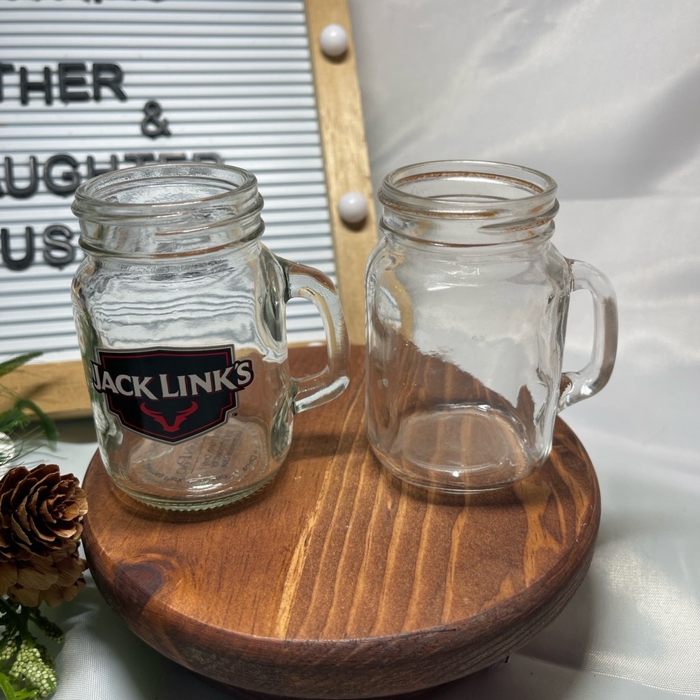 Jack Link’s Beef Jerky Shot Glass & Plain Bar Glass Gift Set Collectible Barware